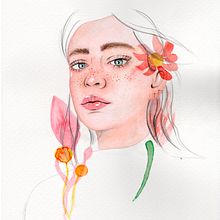 Mi Proyecto del curso: Retrato ilustrado en acuarela. Un progetto di Pittura ad acquerello di Lorena Bayona - 13.01.2020