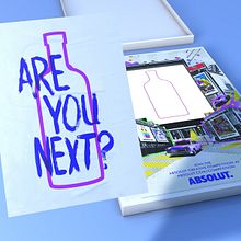 Absolut Global Creative Competition - ARE YOU NEXT? Presspack. Projekt z dziedziny 3D,  Manager art, st, czn,  Projektowanie 3D, Projektowanie opakowań,  Reklama i Film użytkownika Eduardo Yeves Estevez - 14.01.2020