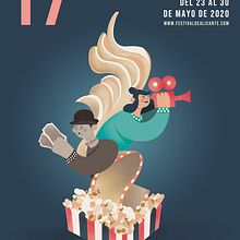 Diseño de Cartel para el Festival Internacional de Cine de Alicante. Fine Arts, Creativit, Poster Design, Digital Design, and Digital Illustration project by Sofía Gregorio - 01.14.2020