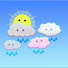 Sol y nubes. Traditional illustration, Digital Illustration, and Children's Illustration project by Cristina Rubio - 01.14.2020