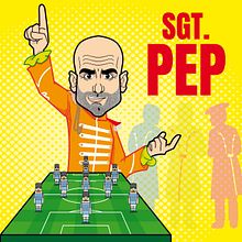 Sgt. Pep / Retrato satírico de Josep Guaridola. Drawing, Graphic Design, and Digital Illustration project by Eduardo Zúñiga Alva - 01.14.2020