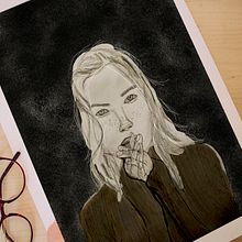 Mi Proyecto del curso: Retrato con lápiz, técnicas de color y Photoshop. Desenho a lápis projeto de sarafernandezmoral - 15.01.2020