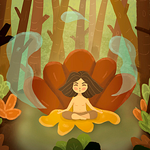 Carta de Tarot - O Eremita . Un progetto di Illustrazione digitale di Verônica Queiroz Leite - 15.01.2020