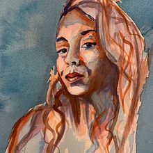 Bárbara en Acuarela. Projekt z dziedziny Portret i Malowanie akwarelą użytkownika yanimotta - 16.01.2020