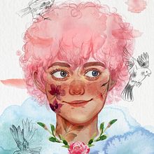 Projeto do curso Retrato ilustrado em aquarela. Un proyecto de Bellas Artes de isabela.pistelli - 16.01.2020