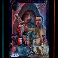 Star Wars VII VIII IX PÓSTER. Un proyecto de Ilustración tradicional e Ilustración digital de Oscar Martinez - 16.01.2020