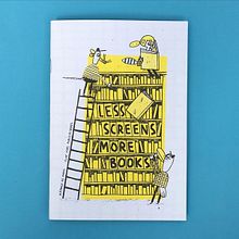 LESS SCREENS MORE BOOKS. Un progetto di Illustrazione tradizionale di Alfonso De Anda - 04.11.2019
