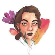 Meu projeto do curso: Retrato ilustrado em aquarela. Een project van Traditionele illustratie y Digitale illustratie van mylena_sandrade10 - 18.01.2020