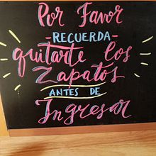 Cartel a pedido para Escuela de Yoga. Caligrafia projeto de Paz - 18.01.2020