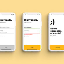 Mobile Login. Digital Design, and Graphic Design project by Alicia Barba - 01.20.2020