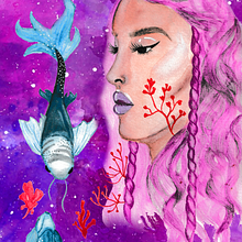Meu projeto do curso: Retrato ilustrado em aquarela. Un proyecto de Dibujo artístico de Ester Costa Dos Santos - 20.01.2020