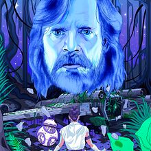 The Ghost of Luke Skywalker. Comic, Drawing, Traditional illustration, and Digital Illustration project by Hector Grois - 01.20.2020