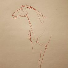 Caballo. Desenho artístico projeto de Gil Gijón - 18.08.2017