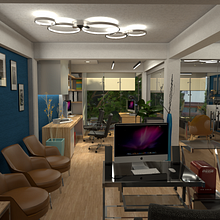 Proyecto arquitectónico de Oficinas + Render. Architecture project by Ignacio Carranza Gallo - 11.21.2019