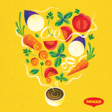 Maggi. Cook the difference. Traditional illustration, Digital Illustration, and Vector Illustration project by Salmorejo studio - 01.21.2020
