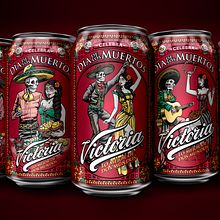 Cerveza victoria, Día de los muertos. Un proyecto de Ilustración tradicional y Packaging de Abraham García - 22.01.2020
