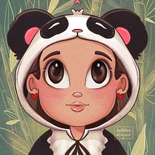 Mi Proyecto del curso: SELFPANDEANDO . Un progetto di Graphic design, Illustrazione digitale e Illustrazione infantile di Andrea Rendón - 23.01.2020