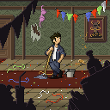 Mi Proyecto del curso - Introducción al diseño de personajes en pixel art: Un limpiador con mucho curro por delante. Character Design, Pixel Art, and Video Games project by Asier Astorga Casado - 01.23.2020