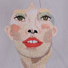 Retrato Sonia . Embroider, and Portrait Drawing project by Elo (Saturno Rosa) - 01.23.2020