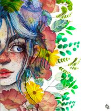 Mi Proyecto del curso: Retrato ilustrado en acuarela. Fine Arts, Concept Art, Drawing, Artistic Drawing, and Traditional illustration project by Ana Maria Godoy Saldarriaga - 12.01.2020