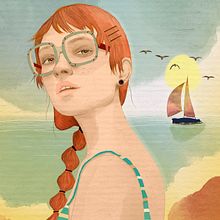 Summertime. Traditional illustration, and Digital Illustration project by Sonia Ródbal - 01.28.2020