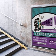 Cartel Alerta Feminista 19J . Desain Grafis proyek oleh Patricia Ruiz Muñoz - 01.28.2020