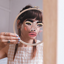 Face. Embroider, and Portrait Drawing project by Elo (Saturno Rosa) - 01.26.2020