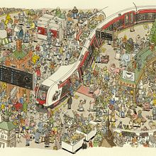 Norwegian railroads Ein Projekt aus dem Bereich Werbung, Verlagsdesign und Traditionelle Illustration von Mattias Adolfsson - 28.01.2020