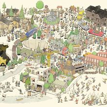 The city of Gallivare. Un proyecto de Publicidad, Dibujo, Diseño editorial e Ilustración tradicional de Mattias Adolfsson - 28.01.2020