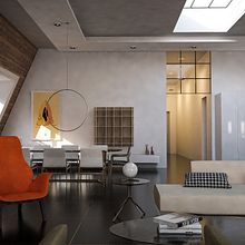 Apartamento del Atico....Iluminacion, Texturizado, Renders en Cinema4D +VRay. Un proyecto de 3D, Arquitectura, Arquitectura interior, Creatividad, Programación, Diseño 3D, Diseño de interiores, Instagram, Modelado 3D y Post-producción fotográfica		 de Alexander Pulido meralla - 28.01.2020