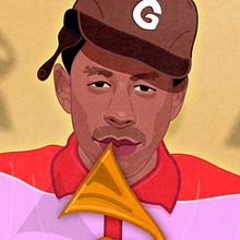 Tyler, The Creator. Grammys 2020. Un proyecto de Diseño editorial, Ilustración tradicional e Ilustración digital de Capi Cabrera - 29.01.2020