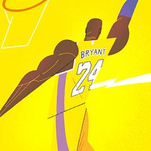 Kobe Bryant. Character Design, Traditional illustration, and Digital Illustration project by Dani Maiz - 01.29.2020