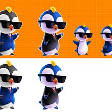 Penguin Mascot. 3D Character Design, Character Design, 3D Design, Digital Illustration, and Painting project by Daniel D. - 01.30.2020