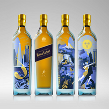 Johnnie Walker Blue Label Special Edition. Un proyecto de Diseño de producto, Ilustración tradicional, Ilustración digital e Ilustración vectorial de Vero Escalante - 30.09.2018