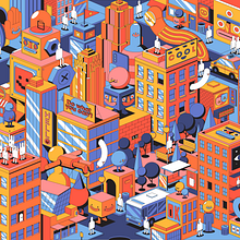 Samsung - NY Store. Projekt z dziedziny Trad, c i jna ilustracja użytkownika Jorsh Peña - 31.01.2020