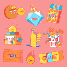 Snapchat - Sticker pack Vol.2. Projekt z dziedziny Trad, c i jna ilustracja użytkownika Jorsh Peña - 31.01.2020