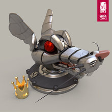 QU33N R4T - 3D Model. 3D, Direção de arte, e Design de personagens 3D projeto de Santiago Camacho - 02.02.2020