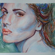 Miss G - Retrato en acuarela. Watercolor Painting project by Yanuly Sanson - 02.03.2020