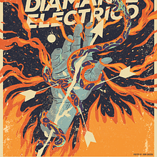 DIAMANTE ELÉCTRICO - LA GRAN OSCILACIÓN TOUR USA 2017. Traditional illustration project by Juan Caicedo - 02.27.2018