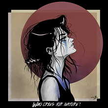 I CRY FOR NATURE - Iliustración decorativa.. Concept Art, Drawing, Character Design, Traditional illustration, Digital Illustration, and Social Media project by Skaiste G. - 02.03.2020