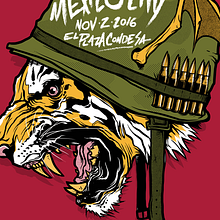 Gig Poster: Tiger Army. Graphic Design, and Traditional illustration project by Mike Sandoval - 11.02.2016