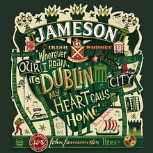 Jameson Whiskey. Un progetto di Graphic design, Illustrazione tradizionale, Lettering e Packaging di Steve Simpson - 04.03.2015