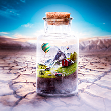 Proyecto Final: Villa en la botella. Art Direction, and Photo Retouching project by Enrique Rimachi - 02.04.2020