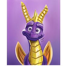 Mi Proyecto del curso: Spyro The Dragon. Projekt z dziedziny  R, sunek,  R, sunek art, st, czn, Ilustracja c, frowa,  Malarstwo, Gr i komputerowe użytkownika Christian David Bauza Gomes - 06.02.2020