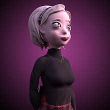 Mi Proyecto del curso: Creación de personajes: del 2D al 3D (Sabrina Spellman). Un projet de 3D, Conception 3D , et Conception de personnages de Cesar Ramírez - 06.02.2020