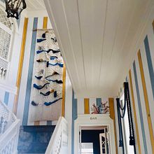 Hotel Albatroz (Cascais): painel em macramé com tapeçaria . % Diana Cunha tarafından hazırlanan Sanat ve El Sanatları, El, Ve af Sanatları projesi - 09.09.2020