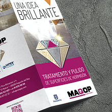 Tríptico producto MAQOP. Graphic Design project by KRIS MARTIN - 05.06.2016