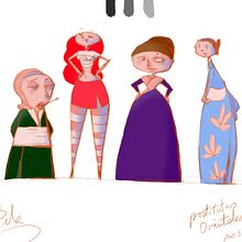 Mujeres Orientales primera prueba . Character Design project by Esperanza Gaffo - 02.08.2020