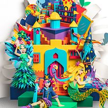 Cartel del Carnaval de Las Palmas de Gran Canaria 2020 Ein Projekt aus dem Bereich Kartonmodellbau von Hansel Gonzalez - 20.01.2020