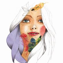 My project in Illustrated Portrait in Watercolor course. Un proyecto de Ilustración digital y Pintura a la acuarela de mornie_utulie - 08.02.2020